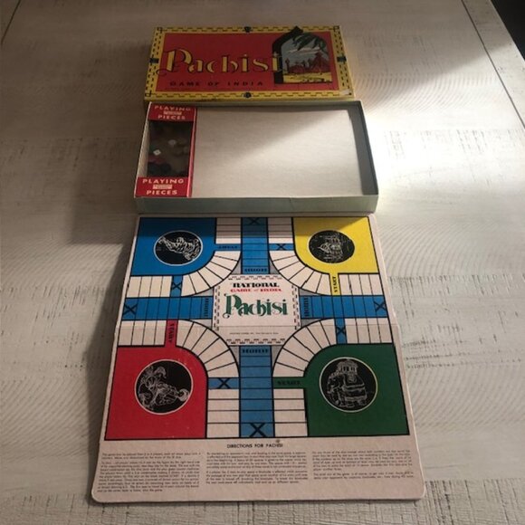 Rare , vintage c. 1950 National Games Pachisi Game of India #3019 - Picture 1 of 10